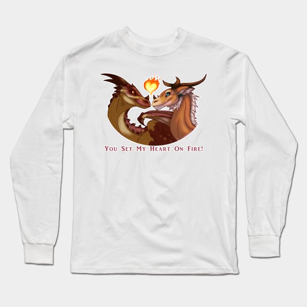 Valentines Day Dragons Long Sleeve T-Shirt by SakuraDragon